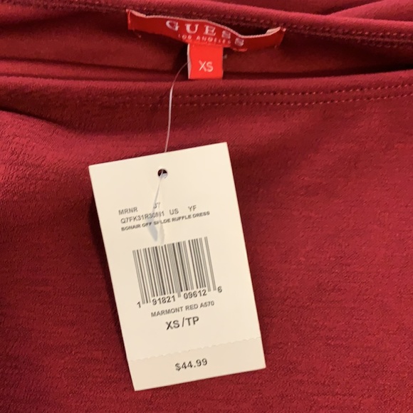 Brand‎ new! Guess Bonair Off Shoulder Ruffle Dress - Picture 3 of 3